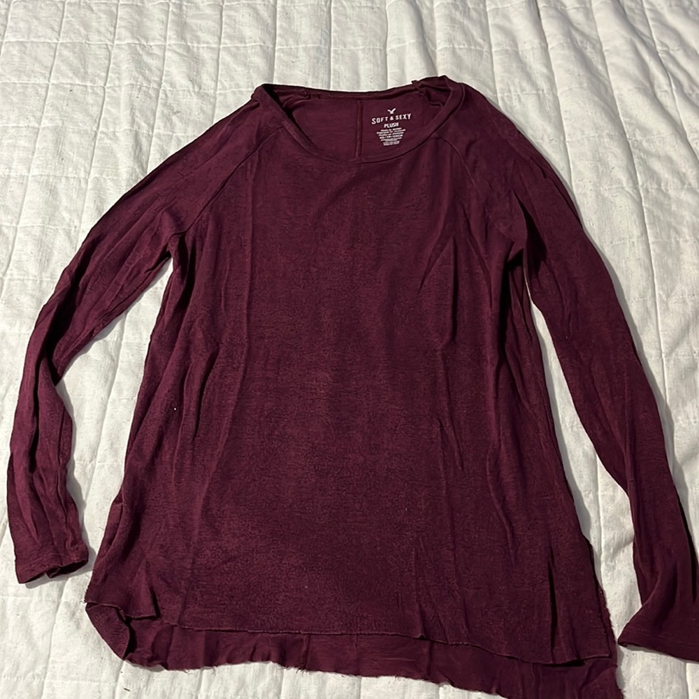 American Eagle soft and sexy maroon sweater